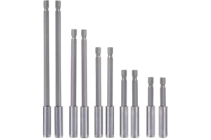 OSOF 10-Pieces/Pack Magnetic Socket Bit Holder Extension, 1/4 inch Hex Shank Heavy Duty Quick Release for Screws, Nuts, Drill