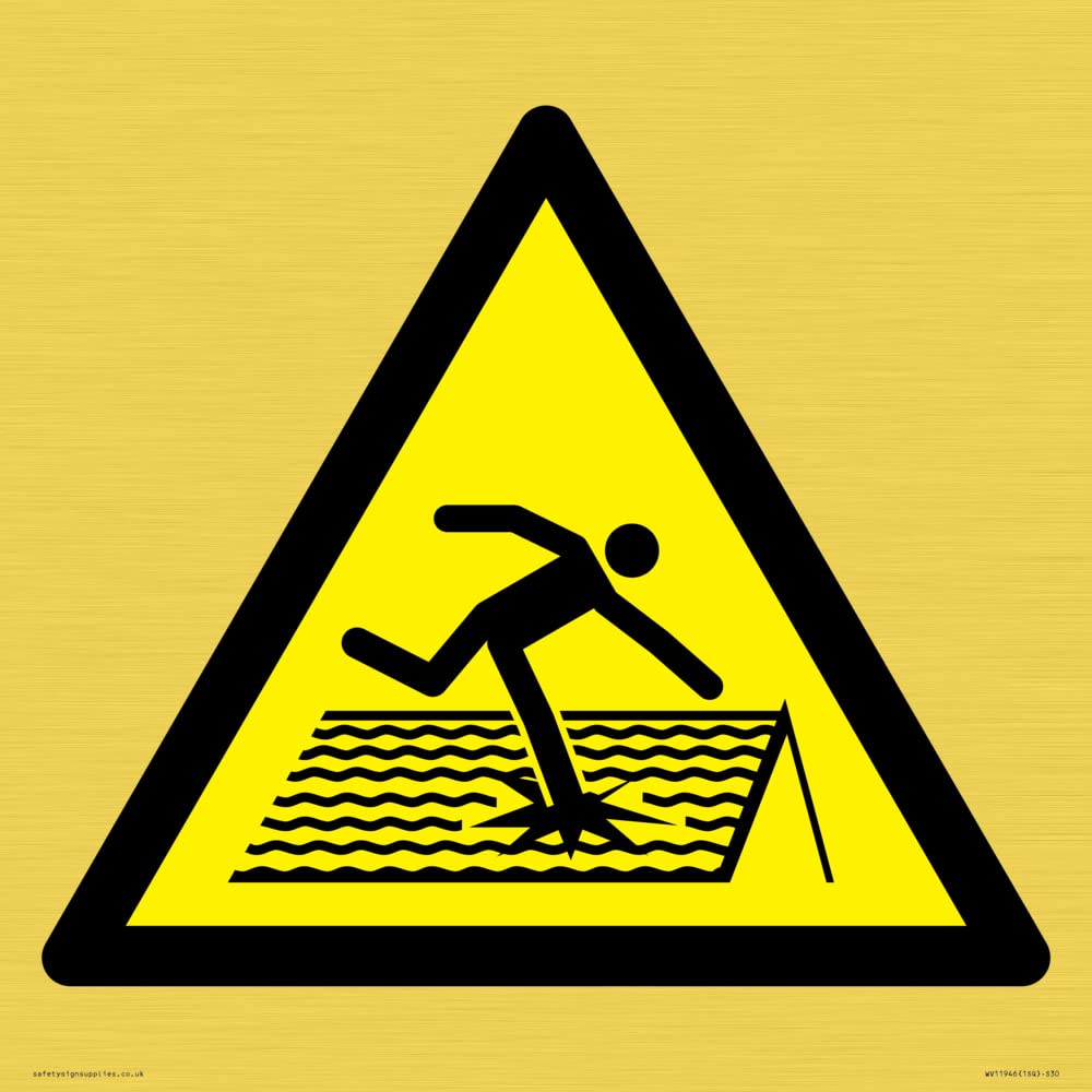 W036 Warning: Fragile roof Sign - 300x300mm - S30
