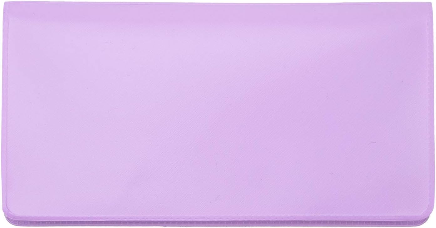 Lavendar Vinyl Checkbook Cover, Top Tear Personal Vinyl Checkbook Cover