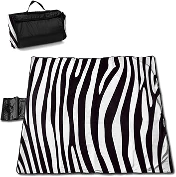 Amazon アニマル柄 動物のシマウマ ピクニックマット レジャーシート ファミリー レジャーマット 折りたたみ クッション 持ち運び おしゃれ 花火大会 運動会 遠足 キャンプ 145 150cm 2 6人用 Toni レジャーシート