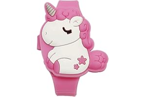 Kavie Kids Unicorn Watch for Little Girls, Learning Time 3D Cute Cartoon Toddler Shape Clamshell Design Kids Digital Led Watch for Kids Birthday Presents Gifts for 3-8 Year Old Toys - Best Gift