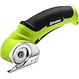 Creddux Cordless Electric Scissors, 4.2V Cardboard Cutter Tool for Cardboard Carpet Leather Packages Plastic with Rechargeable Battery Green
