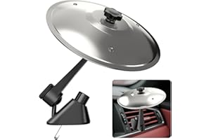 MENGBEI Car Cymbal Air Vent, Mini Car Crash Cymbals, Add Fun to Your Drive with Car Drum | A Great Gift For Drummers And Music Lovers | All Vehicle Types (Silver, 5.5 Inch)