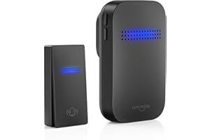 Umimile Wireless Doorbell - Self-Powered (No Batteries!), 38+ Chime Options, IP44 Weatherproof, 500ft Range Through Walls - P