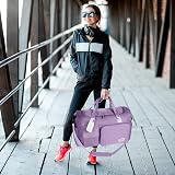 Flintronic Foldable Travel Duffel Wet Dry Separation Purple 48x27x28cm view 9