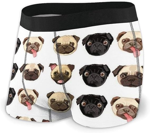 Amazon Co Jp メンズ 下着 男性 肌着 ショーツ ボクサーパンツ かわいい面白いパグ犬 立体 吸湿 速乾 快適 通気 服 ファッション小物