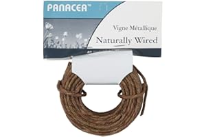 PANACEA Darice Naturally Wrapped Vine Covered Craft Wire Rope with Rustic Feel for Wedding Crowns Woodland Crowns Head Wreaths Floral Arranging DIY Projects and Decorating 50 feet Brown