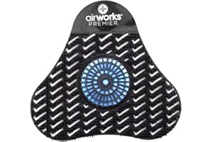 HOSPECO AirWorks AWSP235 Premier Urinal Screen with Block, Midnight Sky, Black, 5" Height x 4" Length (Pack of 12)