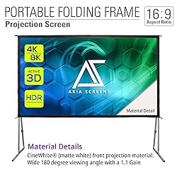 Akia Screens 145 inch Portable Outdoor Projector