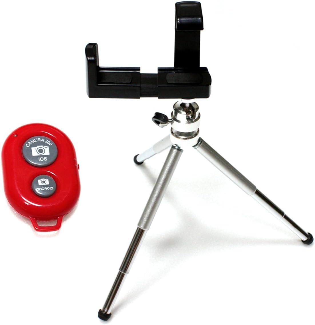 HaeBox Flexible Aluminum Lightweight Tripod + Bluetooth Remote Control + Cellphone Holder