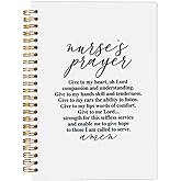 Ecezatik Nurse Notebook, Nursing Notebook, Nurse Appreciation Gifts, Registered Nurse RN Gifts, Nurse Practitioner Gifts, Nurse Office Supplies, Nurse's Prayer Spiral Notebook 5.5x8.3 Inches