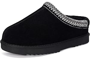 INTINI Kids Slippers Boys Girls Clogs Slipper Faux Fur Soft Slip On Suede Warm Winter House Shoes Cozy Anti-Slip Indoor Outdoor Mules