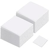 50 Pack Cotton Handkerchiefs for Men Soft White Pocket Square Towel Bulk 11"x11" Classic Hankies for Wedding Party Shower Gift Favor Tea Party