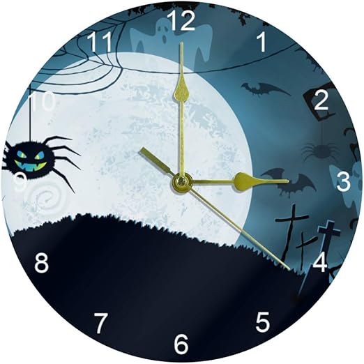 Amazon Com Llnsupply Wall Clock Silent Battery Operated Blue