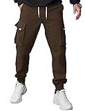 COOFANDY Drawstring Cargo Pants for Men Lightweight