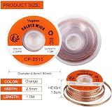 Yiapinn Solder Wick Desoldering Copper Wire 0.10in x 4.92ft Flux No-Clean view 3
