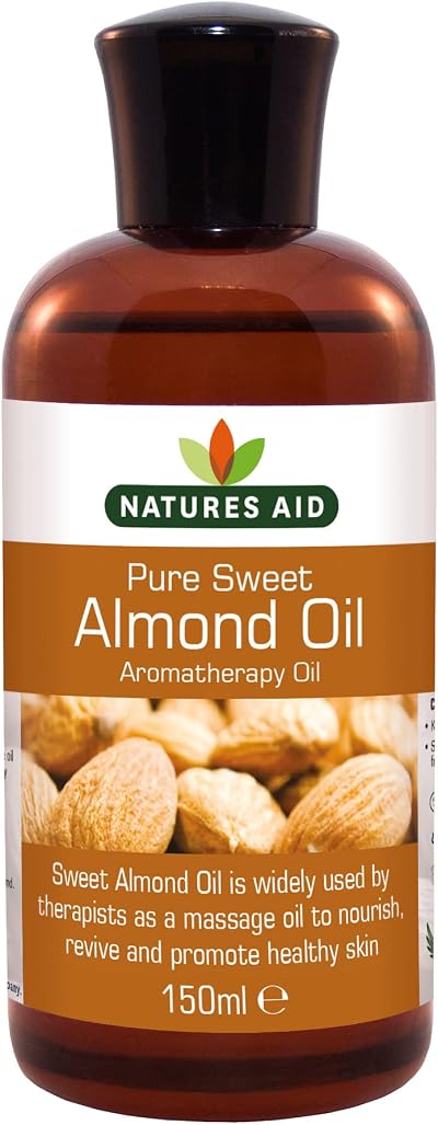Natures Aid Sweet Almond Oil 150ml 100% Pure Vegan Skin Moisturising