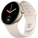 Parsonver AMOLED Smart Watch for Women Men, Always-On Display Fitness Tracker, Answer/Make Calls, 2 Quick-Release Bands, Heart Rate, Sleep Monitor, 120+ Sports Modes for Android iPhone, Champagne Gold