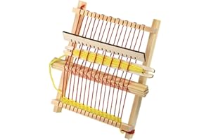 Wooden Multi-Craft Weaving Loom,Weaving Loom Kit,Weaving Looms with Stand,Wooden Weaving Machine Handmade Knitting Loom