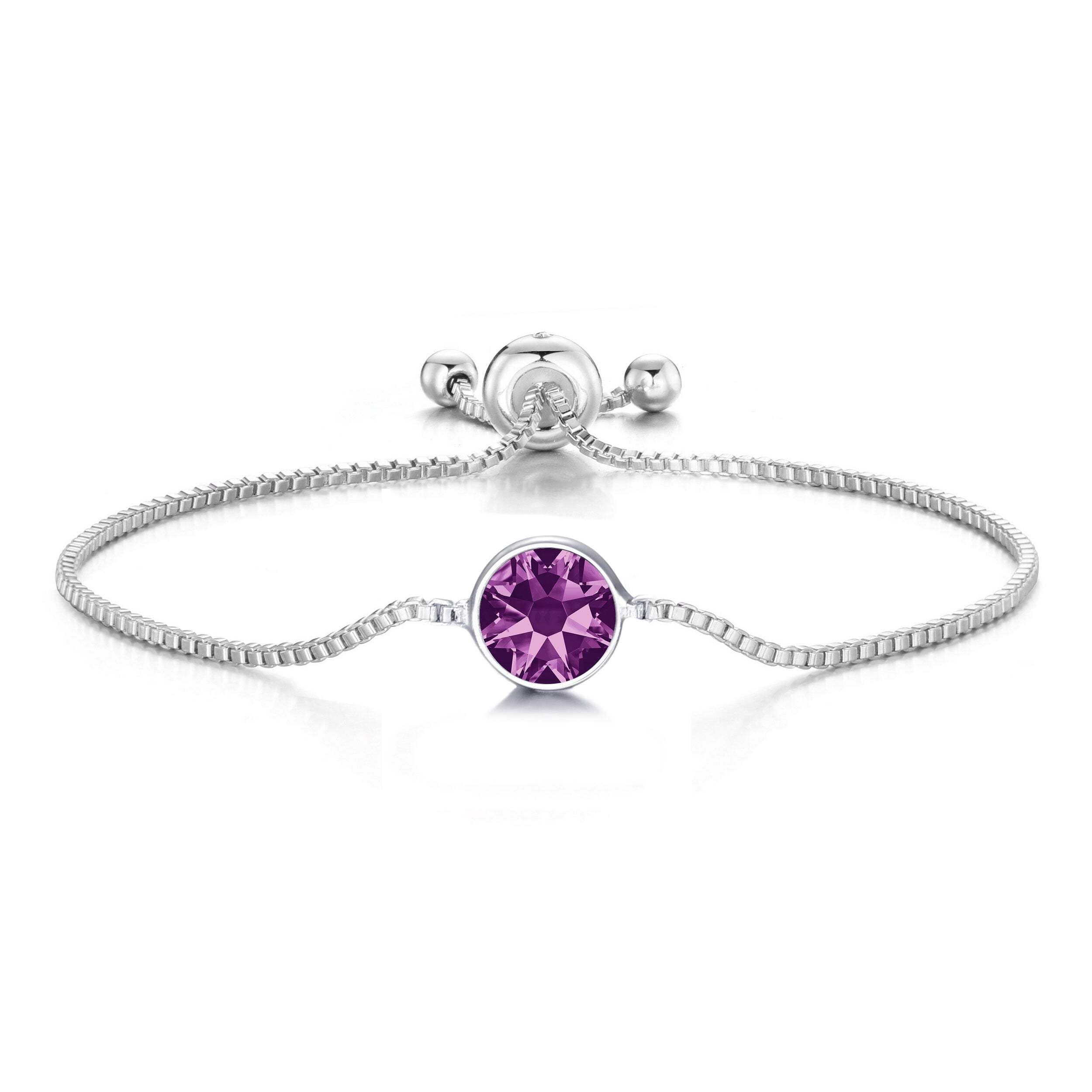 Philip Jones Purple Crystal Bracelet Created with Zircondia® Crystals