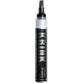 Krink K-71 Super Black Permanent Ink Marker - Bold and Opaque Fine Art Graffiti Markers for Any Surface - Permanent Markers with Alcohol-Based Ink for Metal Glass Paper Painted Surfaces and More&hellip;