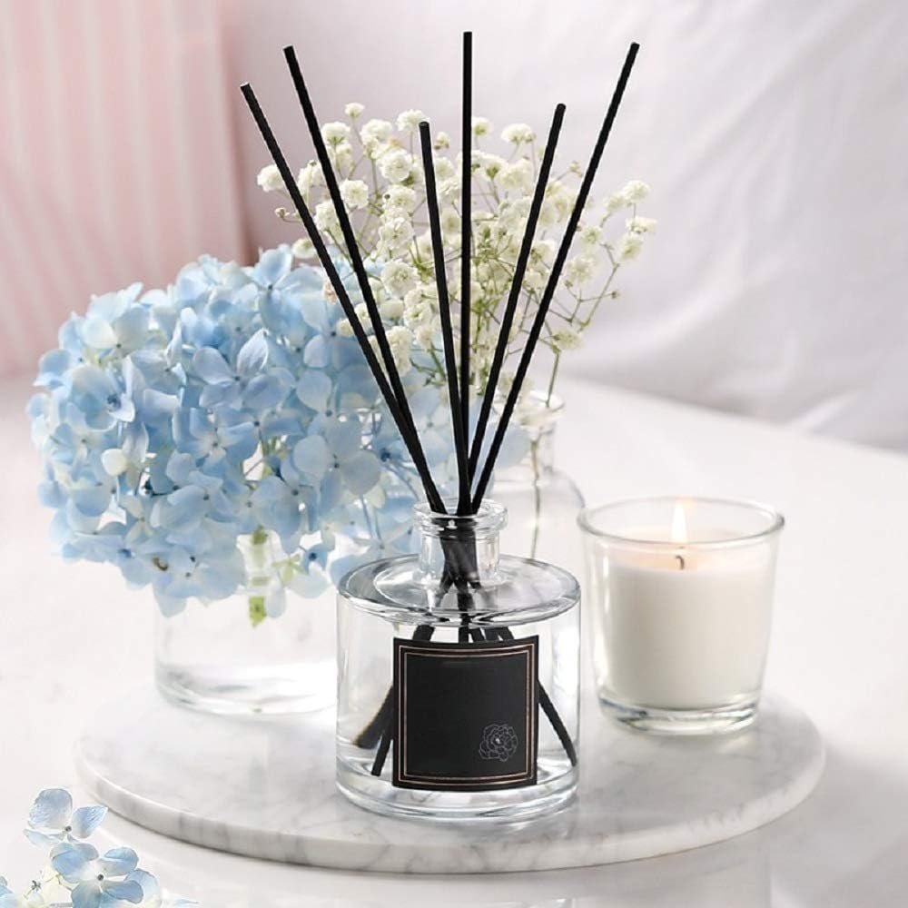 HOSSIAN 50pcs Diffuser Sticks - Black Rattan Reed Diffusers for Essential Oils (7.5/19cm), Black7.5"/19cm - Image 5