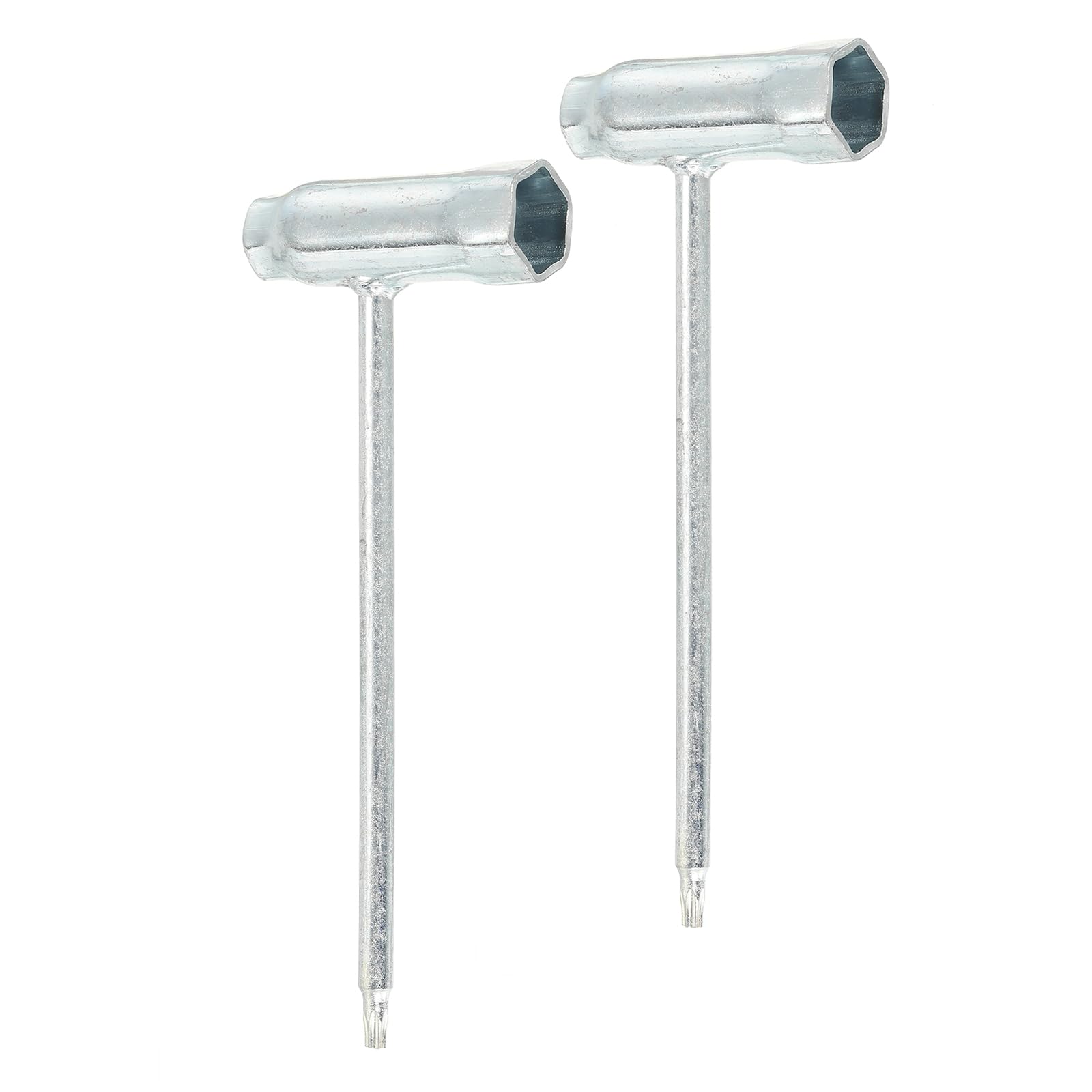 PATIKIL 13mm/19mm Chainsaw Combination T-Wrench, 2 Pcs, Silver
