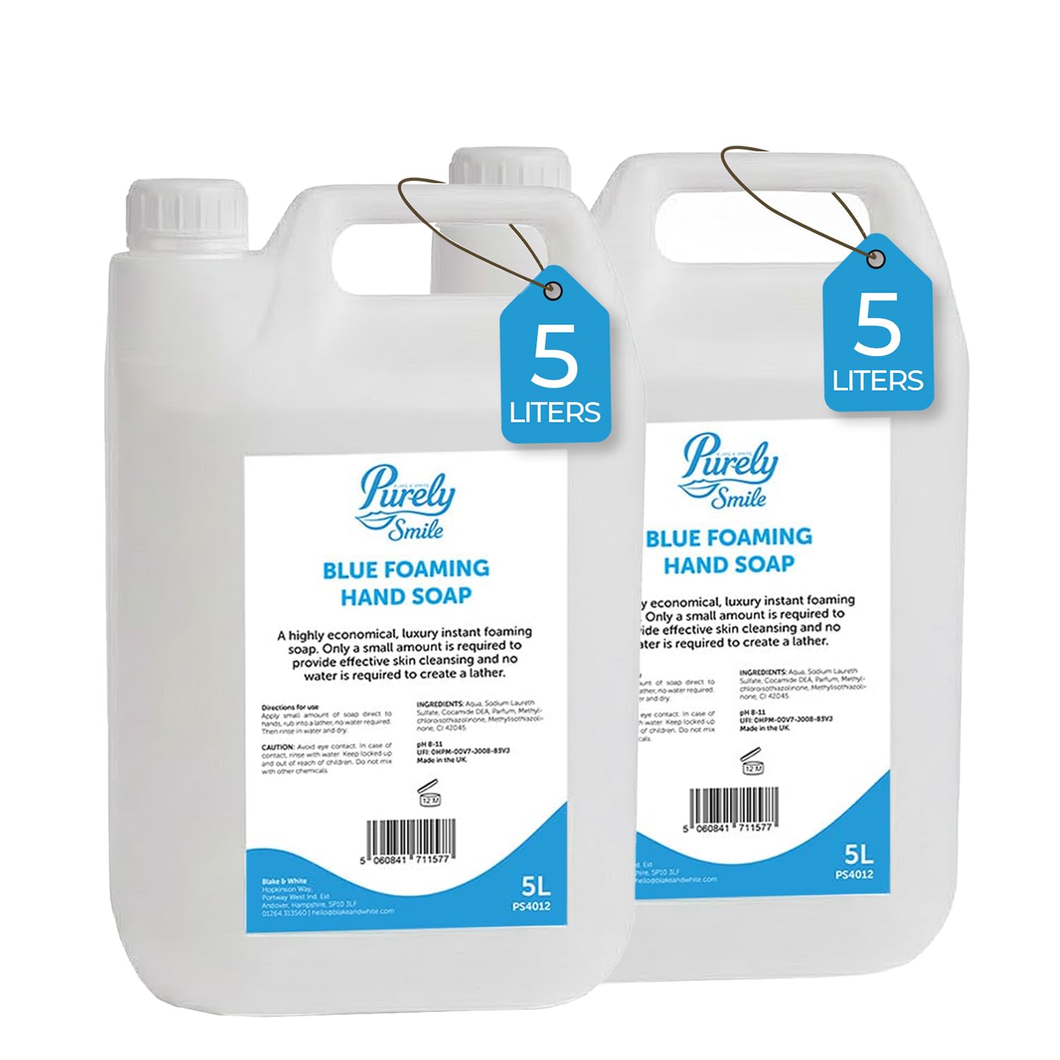 Blake & White Foaming Hand Soap, Blue, 1 Count (Pack of 1)