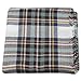 Zando Women's Fashion Soft Warm Tartan Plaid Oversized Scarf Blanket Wrap Shawl White Blue