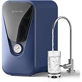 GLACIER FRESH GFU03 Electric-Free Reverse Osmosis Water Filter 800 GPD | Non‑Electric, 3:1 Pure to Drain, 5-Stage Under Sink RO Water Filter System, Reduces PFAS, Lead &amp; TDS, 0.0001&mu;m RO Membrane