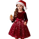 Nileafes Girl Knee-Length Dress Kids Long Sleeve Lace Casual Dresses