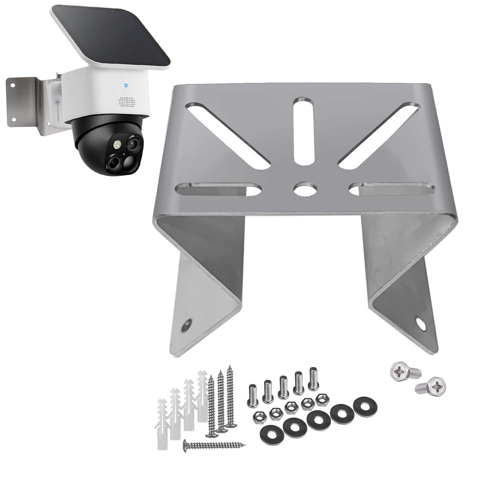WiTi Exterior Outside Wall Corner Mount Metal Bracket for PTZ Camera Small Size, Stainles Steel Holder Wide View Angle CCTV Surveillance Camera Adapter