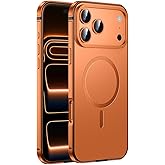 IMCHEN Metal Case for iPhone 17 Pro Max, Aluminum Alloy Frame Heavy-Duty Protection, Slim and Durable Orange
