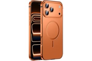 IMCHEN Metal Case for iPhone 17 Pro Max, Aluminum Alloy Frame Heavy-Duty Protection, Slim and Durable Orange