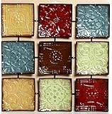 Hosley's 24.75" Square Multi Colored Metal Wall Decor Placque. Abstract. Ideal Gift for Home, Weddings, Party. Home Office (Kitchen)