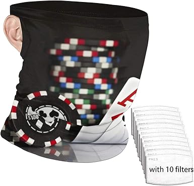 Playing Poker Cards Aces Neck Gaiter Face Mask Tube Headwear Bandana At Amazon Women S Clothing Store