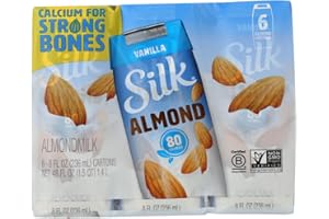 TAOINDUSTRY Silk Vanilla Almondmilk, 8 Ounce, 6 Count (Pack of 8)