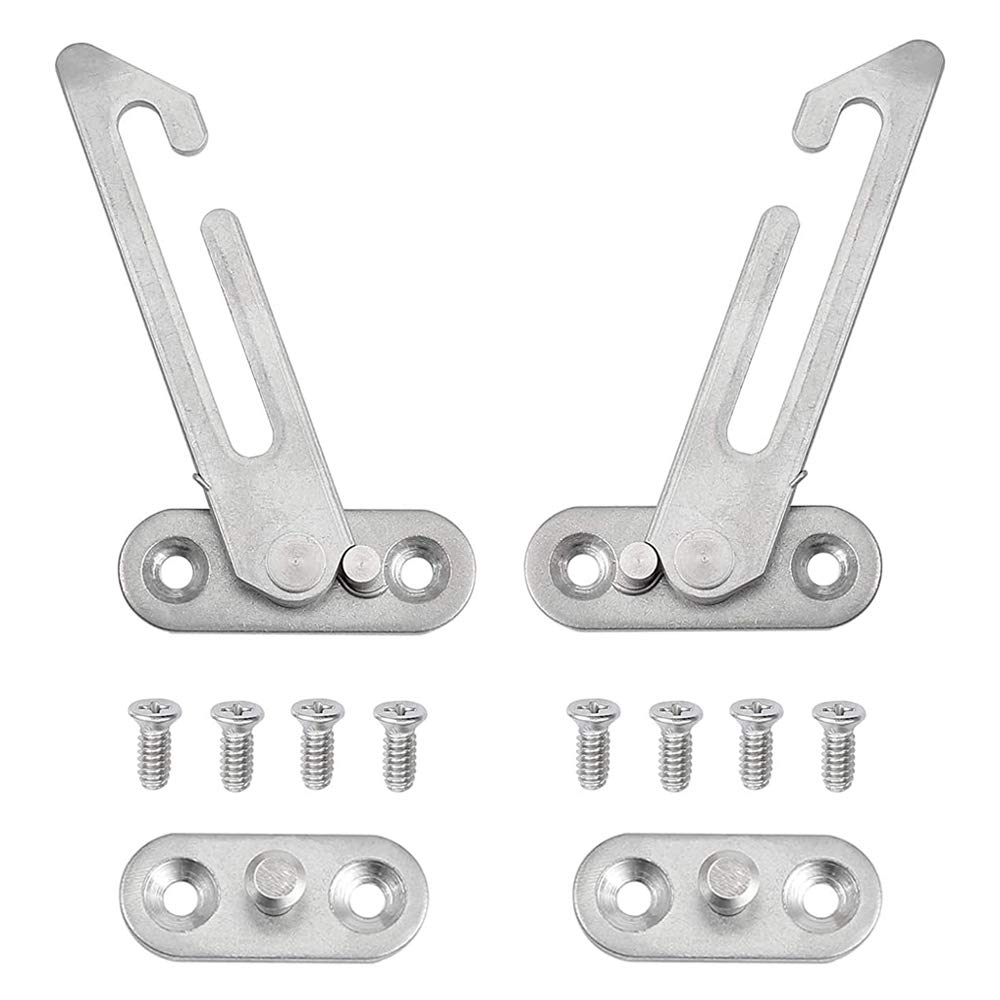 UPVC Window Restrictors Locks, 2 PCS 304 Stainless Steel Window Restrictor Hooks Window Limit Locks Security Locks Child Lock Restrictor Safety Catch with Screws for Left and Right Handed Window