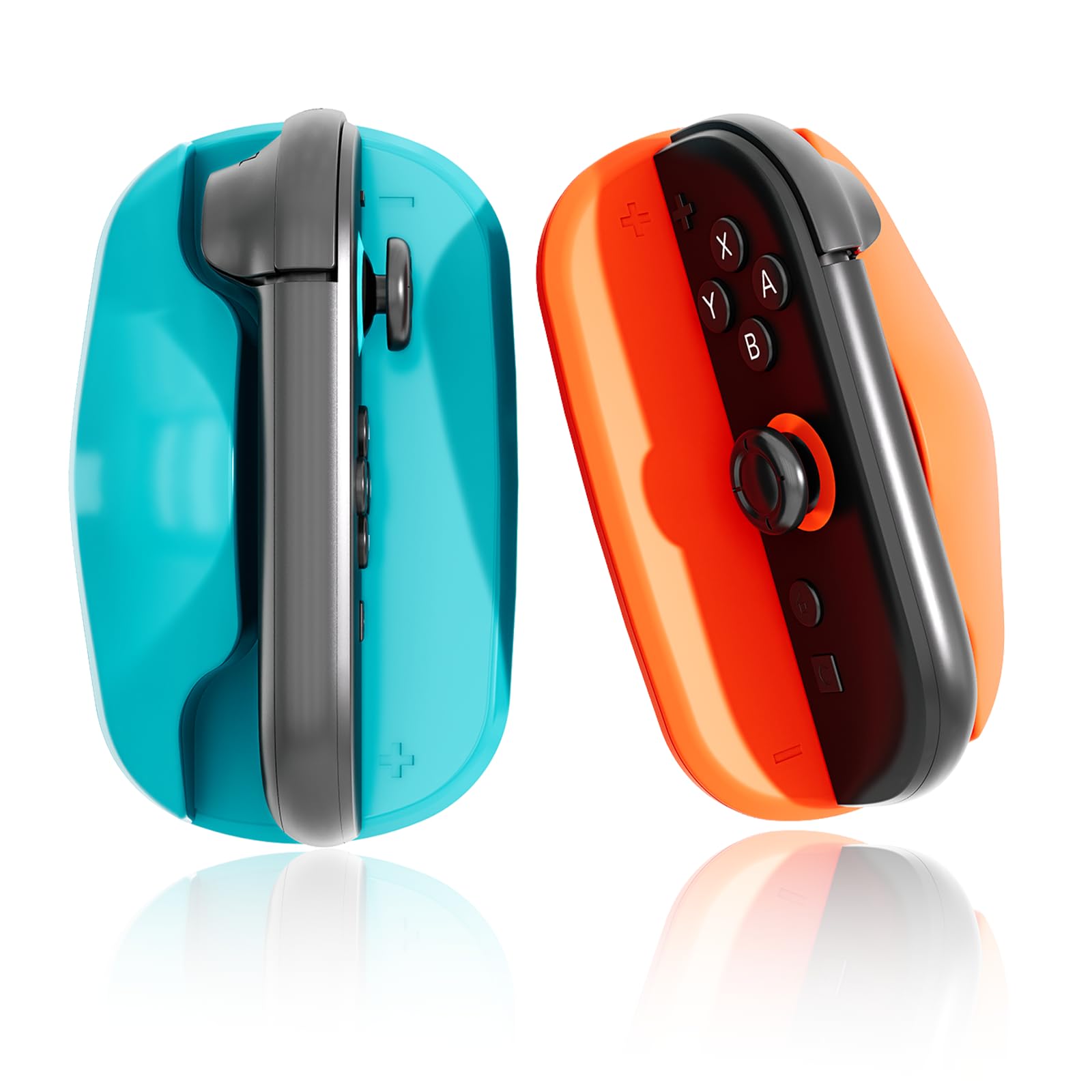 Photo 1 of 2 Pack Ergonomic FPS Mouse Grip for Nitendo Switch 2 Joy-Con – Precision Aim & Stable Control for Shooter Games – Left & Right Hand Grip Set for Enhanced Targeting, Blue&Orange