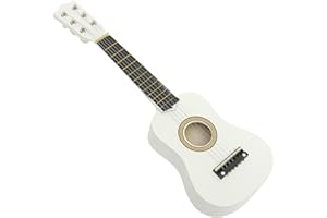 ARTIBETTER 21 Inch Guitar Small Acoustic Guitar for Beginners 6- String Wooden Guitar White