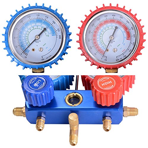 R410a R404a R22 4 Valve 60 Inch Manifold Gauge Hvac Diagnostic