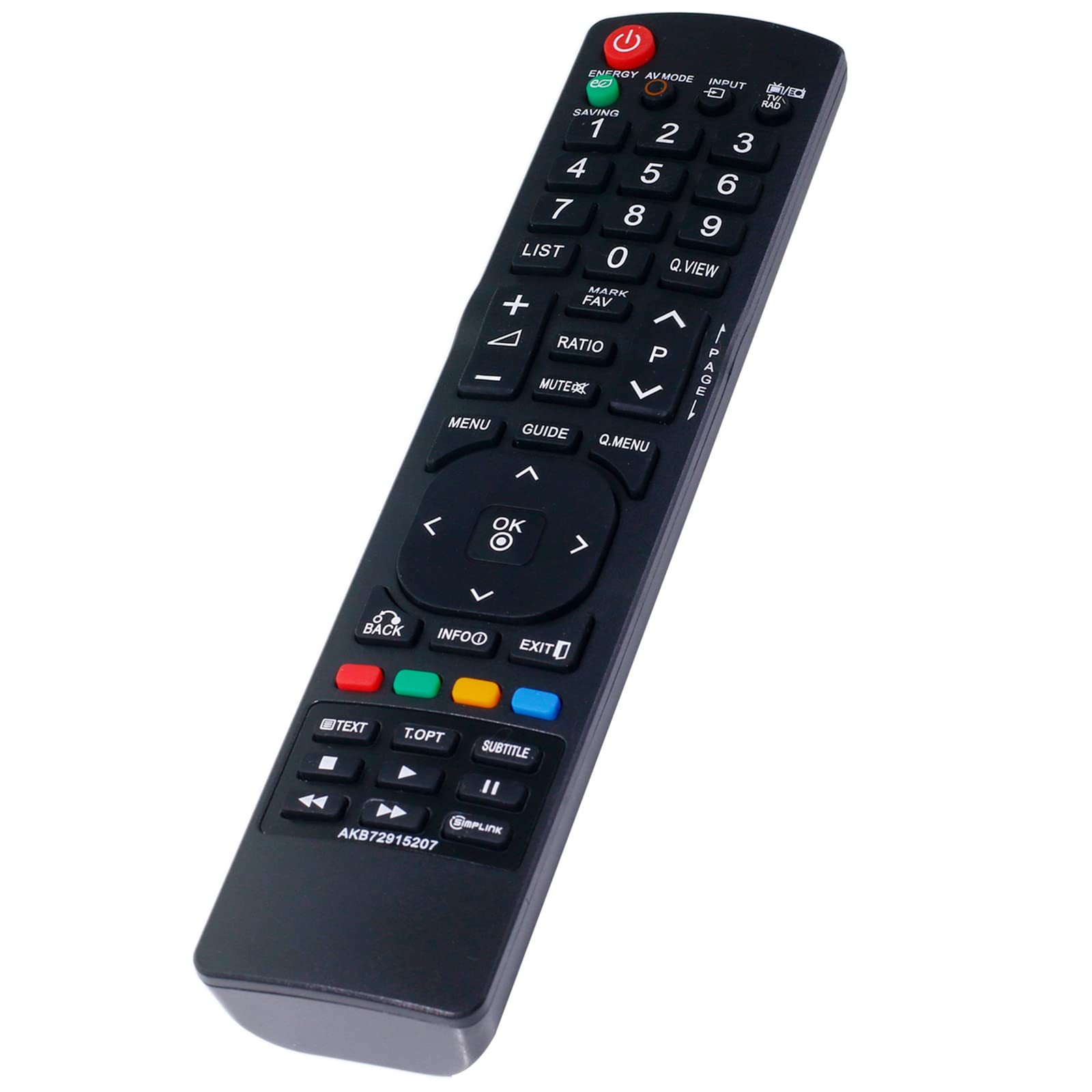AKB72915207 Replacement Remote Control Fit for LG TV 19LD350-ZA 19LD350N-ZA 19LD358-ZA 19LD359-ZB 19LD350C-ZA 19LD351-ZB 19LD351N-ZB 19LD340-ZA 19LD341-ZB 19LD340N-ZA 19LD341N-ZB 19LD348-ZA