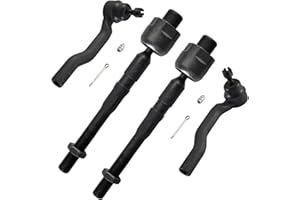 ASTARPRO - Front 4pc Tie Rods Replacement for 07-14 Ford Edge 07-15 Lincoln MKX, 4 Outer & Inner Tie Rod Ends 2007 2008 2009 2010 2011 2012 2013 2014 2015