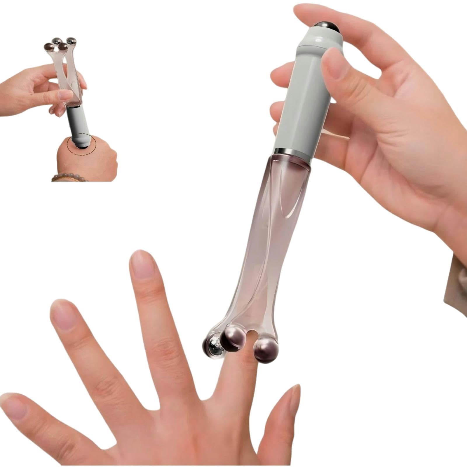 Photo 1 of KINTEGOOD Finger Massager Roller with Stainless Steel Beads, 2 in 1 Dual Head Hand Pain Relief Tool, 360 Degree Rolling Design, 4 Sided Massager for Arthritis, 1 Pack