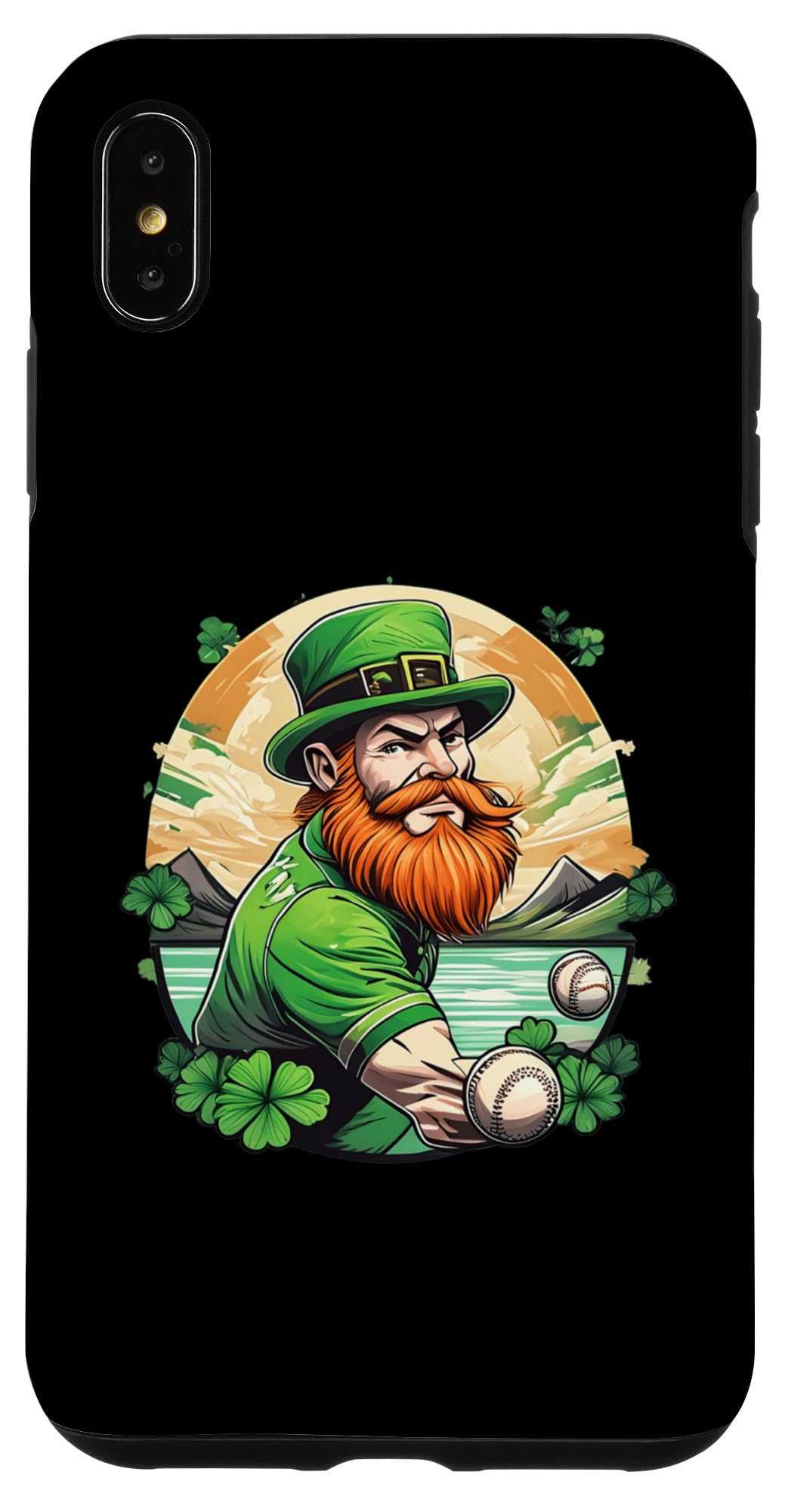 iPhone XS Max St. Patrick's Day Shamrock St Paddy's Day Baseball Case