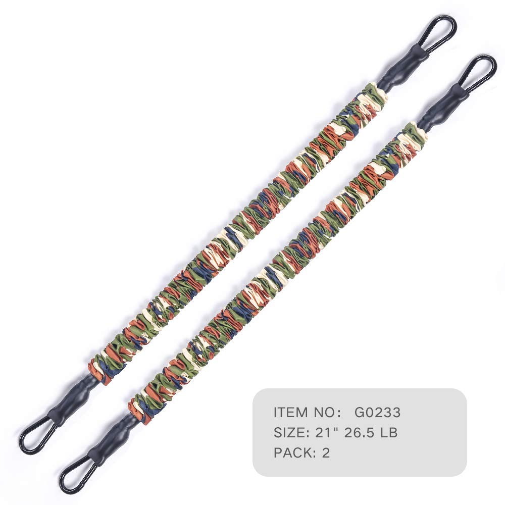 INNSTAR Resistance Bands Accessories Exercise Bands Attachment, Fitness Handles, Foot Strap for Home Gym Workout Full Body Workout(Camo Green-21.6")