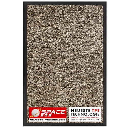 Floordirekt Schmutzfangmatte Space 205 – Rutschfeste Fußmatte mit innovativer TPE-Technologie in Rand und Rückseite – Ideal für Eingänge, Flur und Hau