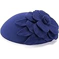 Lawliet Womens Dressy Fascinator Beret Wool Felt Pillbox Hat Wedding Occasion Headpiece A083