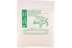 American Orthodontics Elastics Wildlife Tortoise | Heavy, 6.5 Oz, 3/16" Size, 100 Packs Per Box, 10,000 Elastics | Made in The USA | Exacting Dimensions, Precision Cutting, Top Quality Latex Tubing