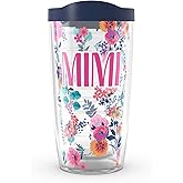 Tervis Made in USA Double Walled Dainty Floral Mother's Day Insulated Tumbler Cup Keeps Drinks Cold & Hot, 16oz, Mimi